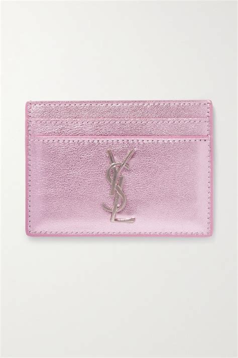 ysl pink leather wallet|ysl pink cardholder.